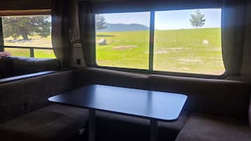 Smart TV, fireplace, DVD player, video library