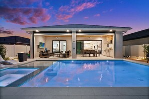 Outdoor pool, a heated pool