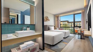 Chambre Standard, 2 lits doubles | Literie de qualité supérieure, couette en duvet d'oie