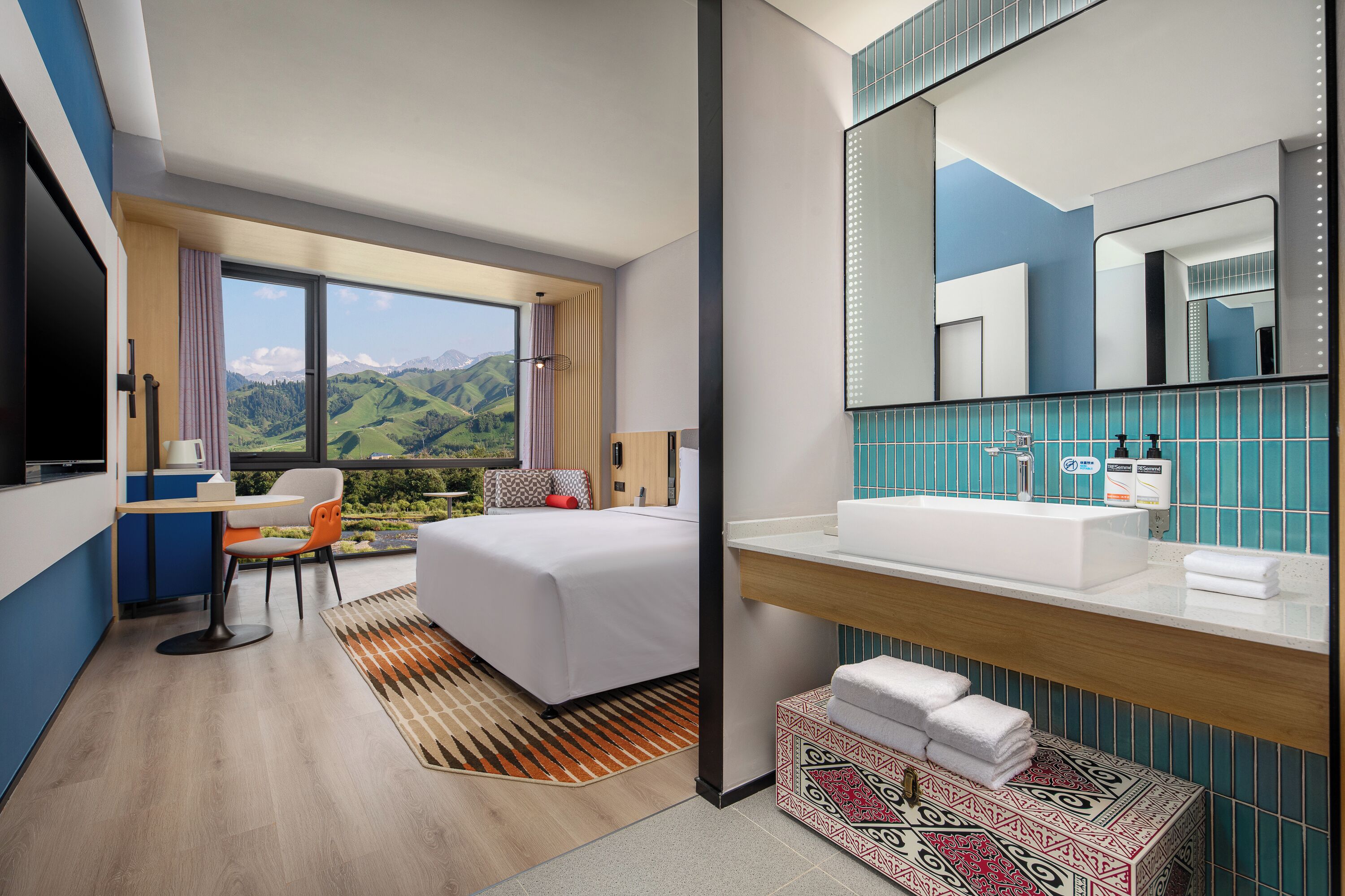 Habitación estándar, 1 cama King size (Grassland View) | Ropa de cama de alta calidad y edredón 