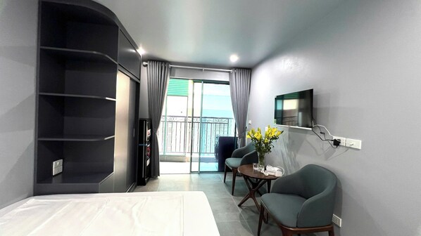 Studio Luxe, balcon, vue ville