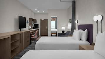 Studio Suite, 2 Queen Beds | Premium bedding, in-room safe, blackout drapes, iron/ironing board