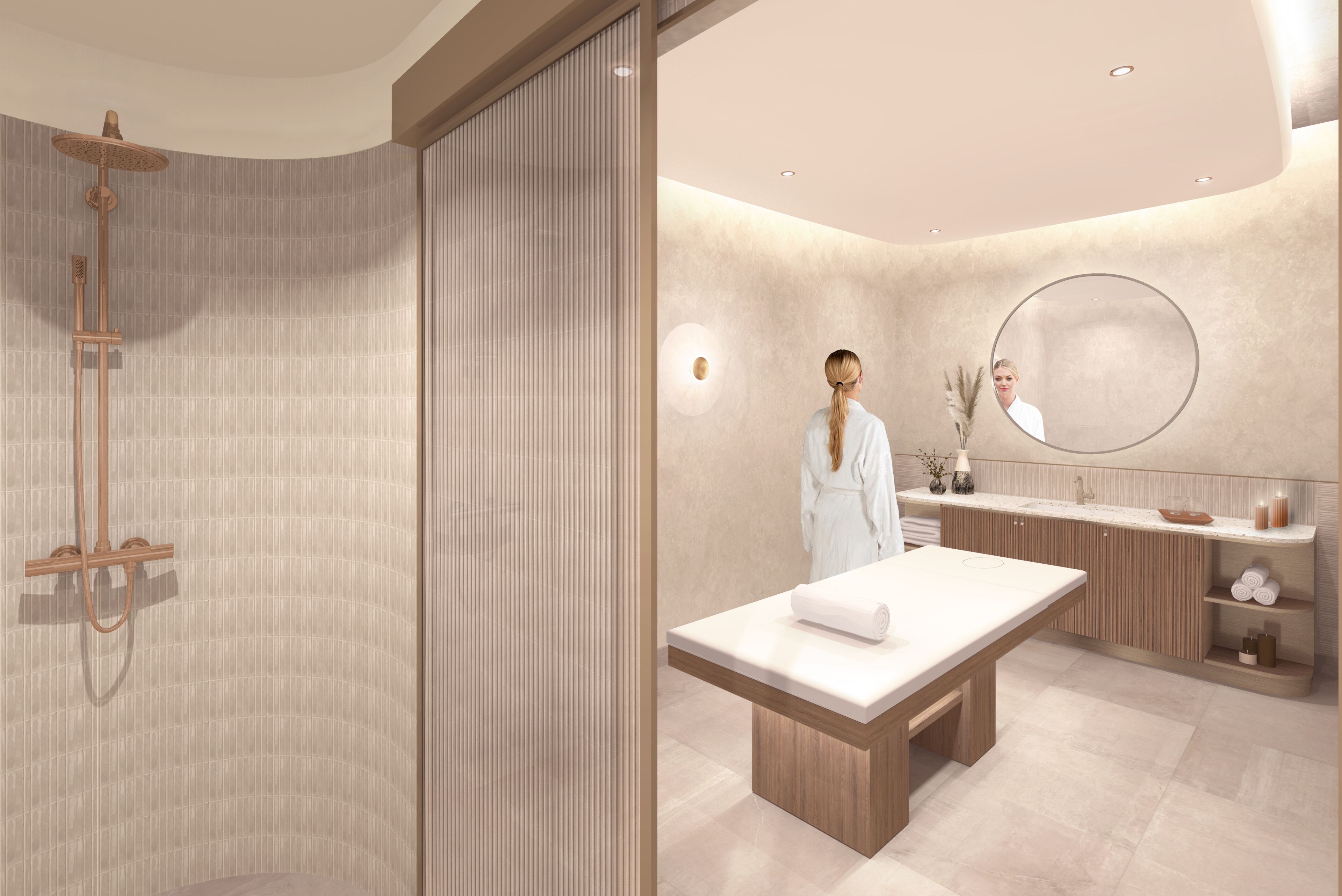 Espace de soins pour les couples, sauna, hammam