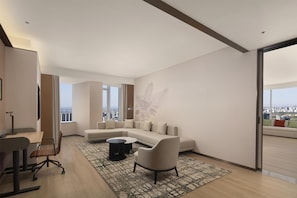 Deluxe Suite, 1 King Bed | Living area