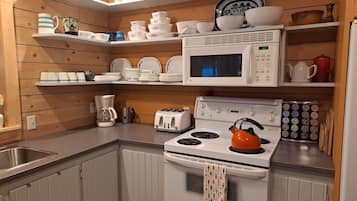 Microondas, horno, placa de cocina y productos de limpieza ecológicos