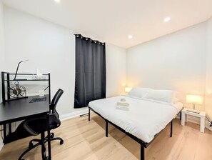 2 bedrooms, iron/ironing board, WiFi, bed sheets