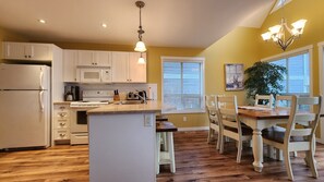 Microwave, oven, stovetop, dishwasher - 2 Bed  and  Loft Pet Friendly Cottage at La Casa! (Kelowna)
