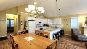 Microwave, oven, stovetop, dishwasher