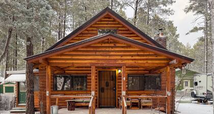 Near Scenic Trails! Woodsy Log Cabin in Lakeside