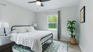 4 bedrooms, iron/ironing board, travel crib, WiFi