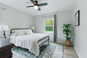 4 bedrooms, iron/ironing board, travel crib, WiFi