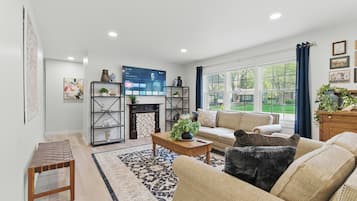 Smart TV y chimenea