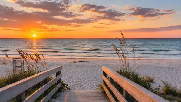 Beach nearby, sun-loungers, beach towels