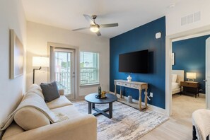 Apartment, 2 Bedrooms | Living room | 50-inch TV with digital channels - Landing Apartments Santa Rosa Beach (Santa Rosa Beach)