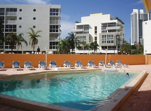 Relax by the pool surrounded by comfortable lounge chairs and take a refreshing swim.
