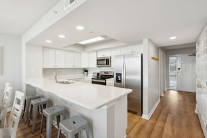 Fridge, microwave, oven, stovetop - Dual Primary Bedrooms, Balcony, 2 Pools, Elevator, Walk to town! COV 303! (Folly Beach)