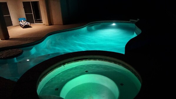 Outdoor pool, a heated pool