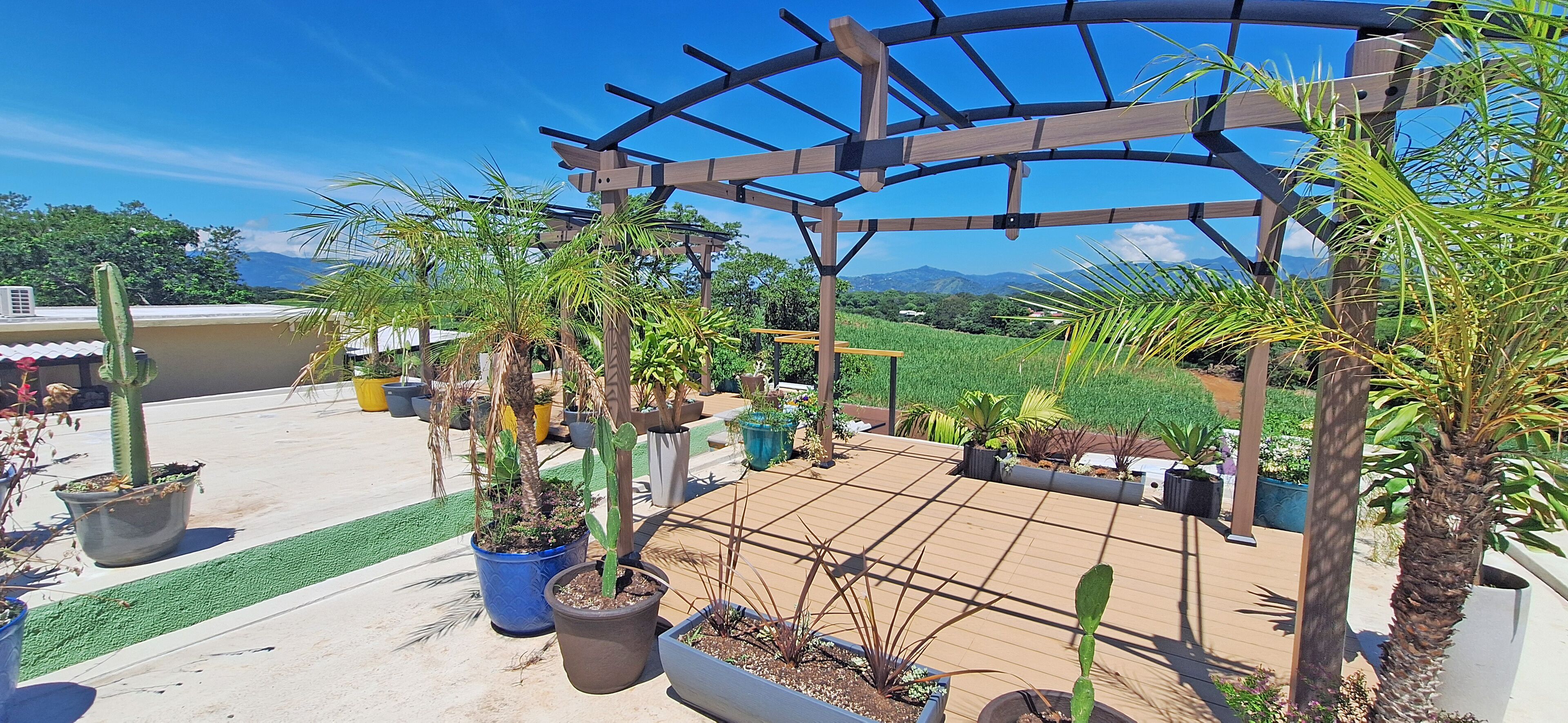 Utsikt mot landet från boendet