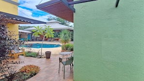 Studio, vue jardin | Vue de la chambre