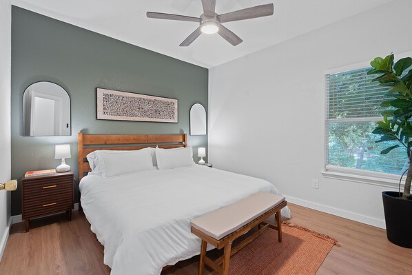 4 bedrooms, iron/ironing board, travel crib, WiFi