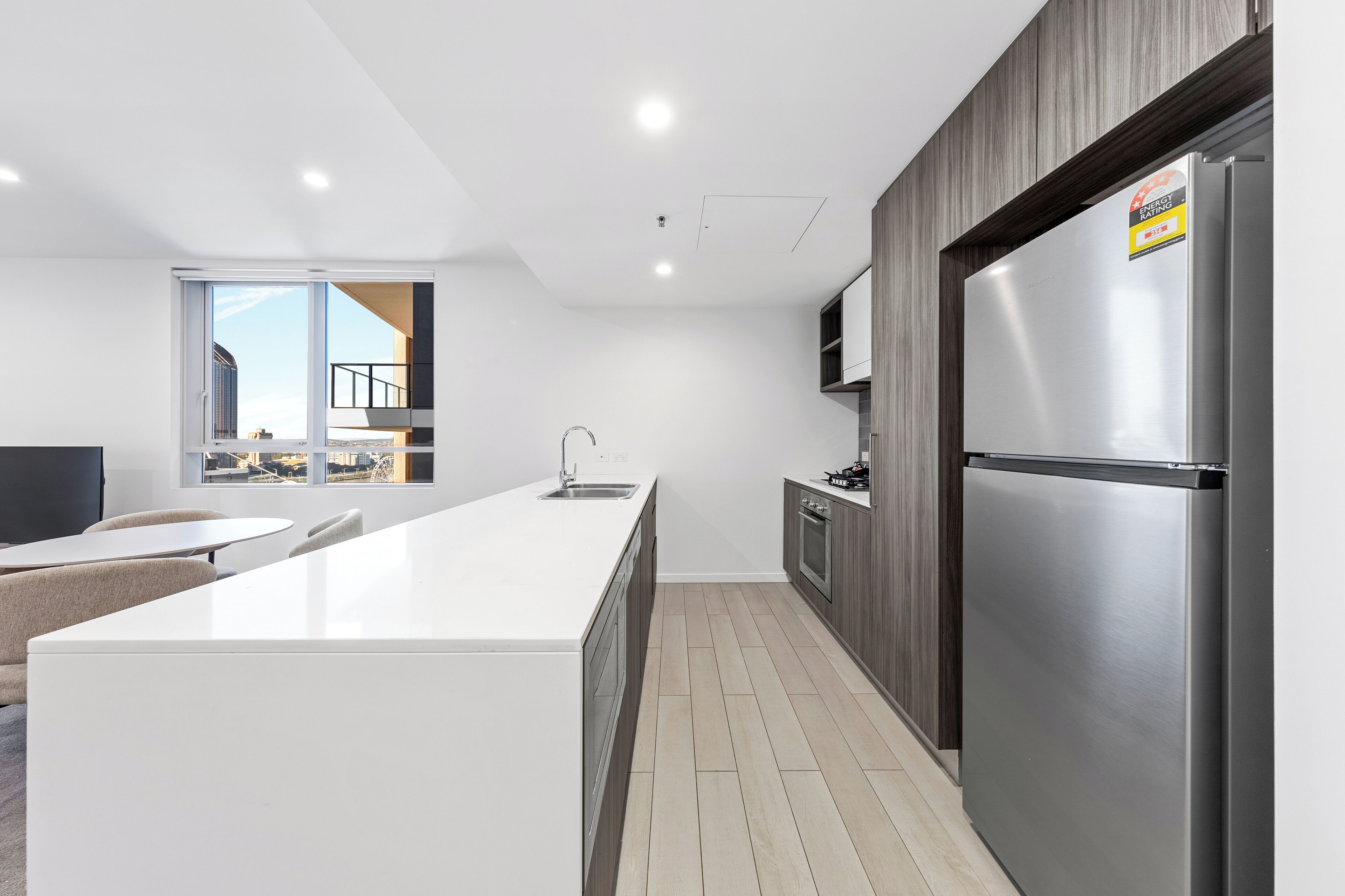 Two Bedroom Two Bathroom Apartment | Private kitchen | Fridge, microwave, oven, stovetop