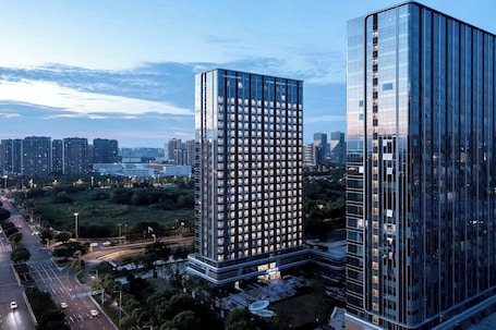 City view from property. Suisse Place Olympic Sports Center Nanjing