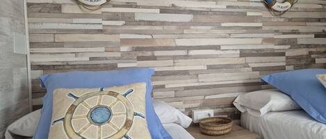 2 bedrooms, bed sheets