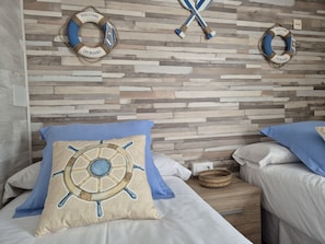 2 bedrooms, bed sheets