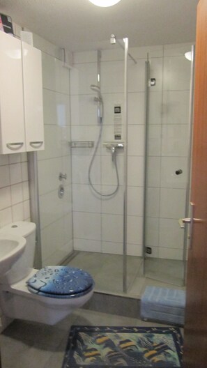 Ducha, secador de pelo, toallas