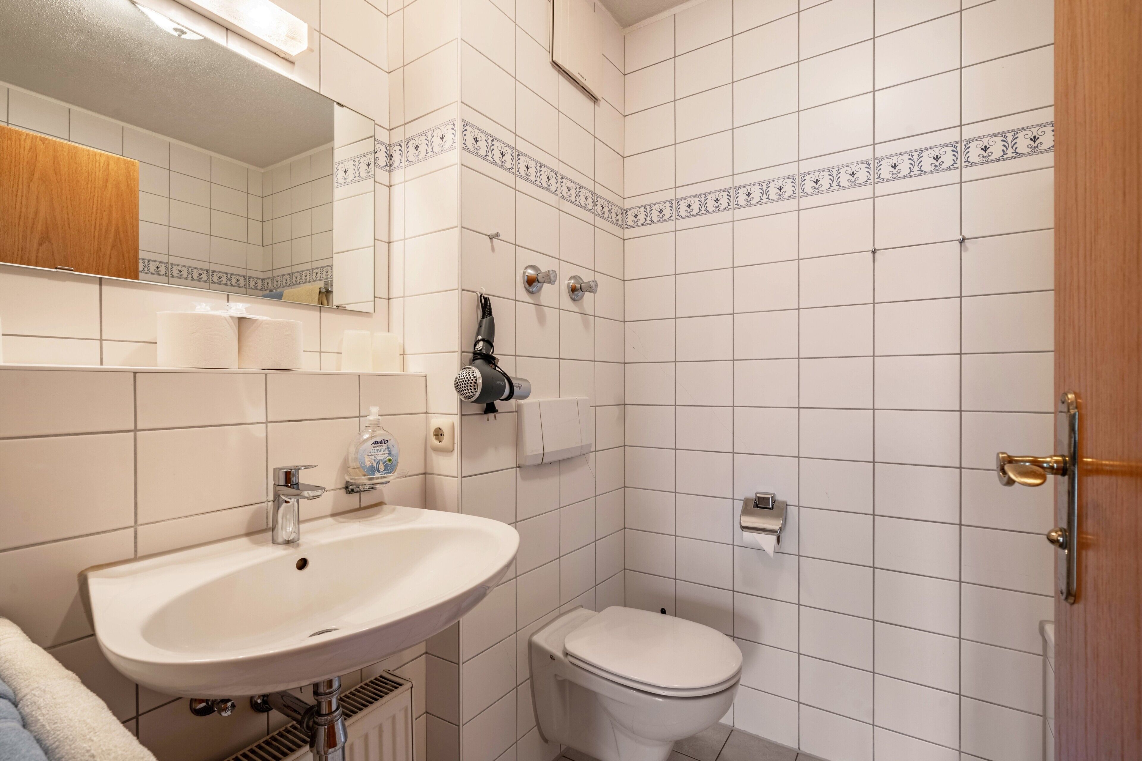 Ducha, secador de pelo, toallas