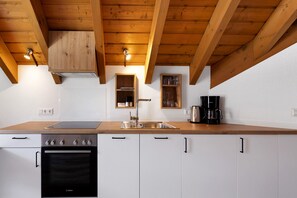 Fridge, oven, stovetop, dishwasher - Apartment 'Waldblick' with Wi-Fi (Königsfeld im Schwarzwald)
