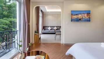 Premier One-bedroom Suite | Insonorización, wifi gratis y ropa de cama