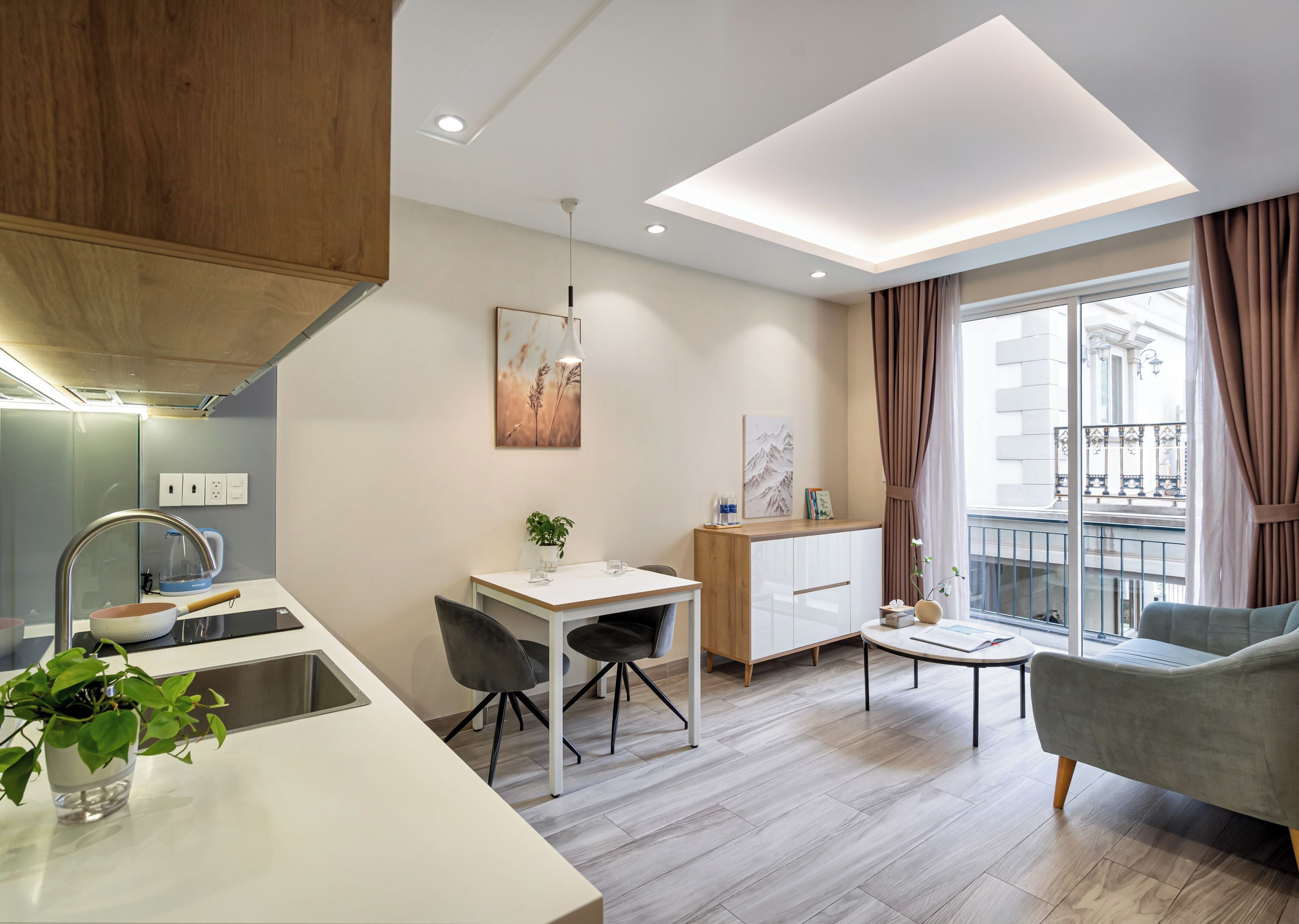 One-bedroom Suite - Private backside | Bếp nhỏ riêng | Tủ lạnh nhỏ, lò vi sóng 