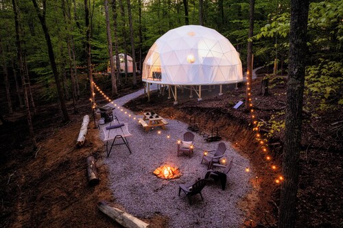 Luxury Dome Close w/ Sauna, Fire Pit, Close to Brimstone, Big South Fork