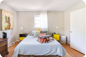 2 habitaciones, tabla de planchar con plancha, wifi y ropa de cama 