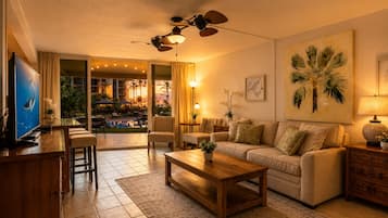 Villa, 1 soverom (Ocean View, Sleeps 4 (HOL-102)) | Oppholdsområde | TV