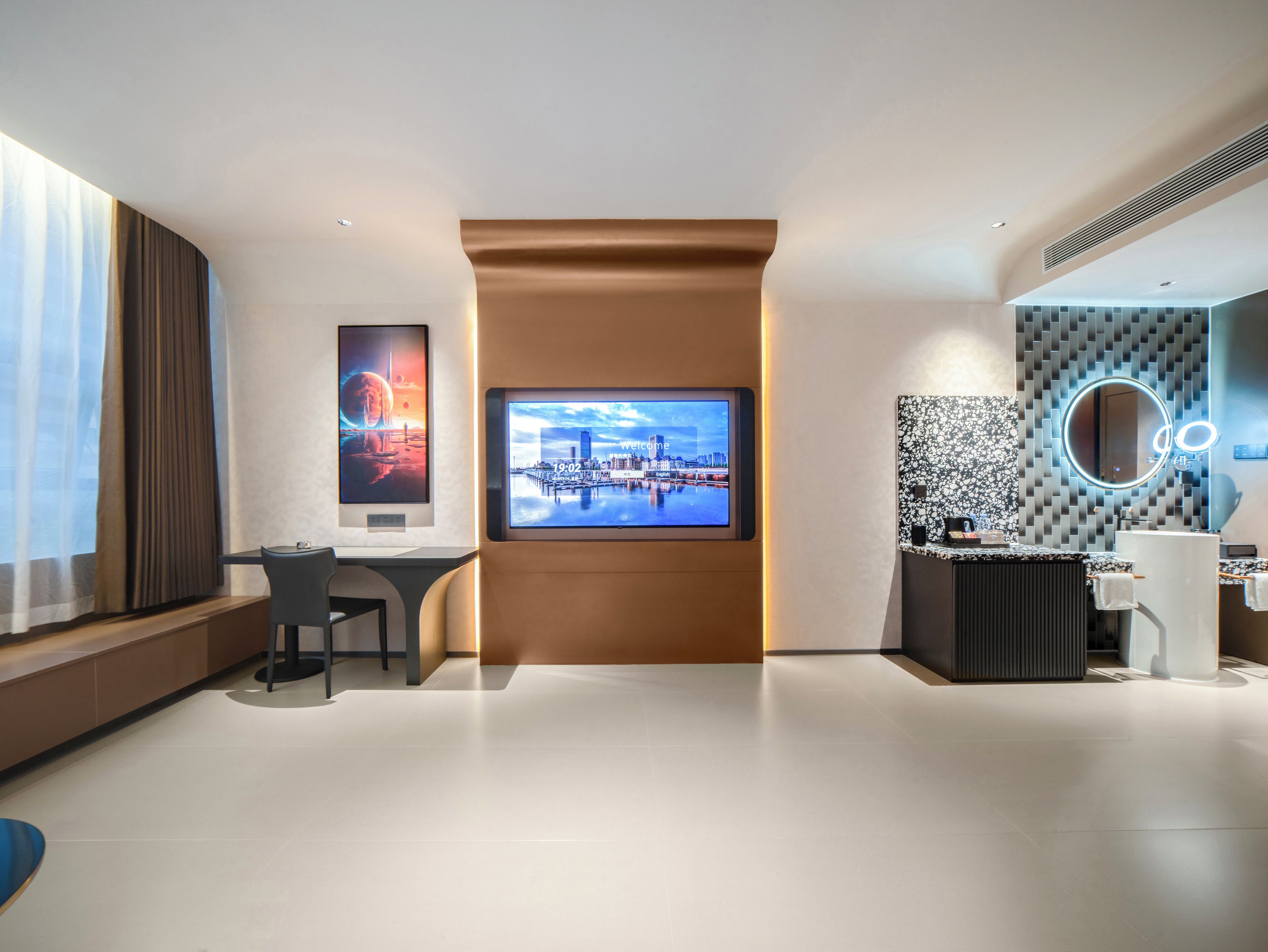 Familie suite | Een bureau, een laptopwerkplek, gratis wifi, beddengoed