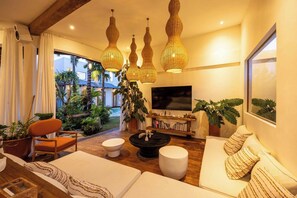 Smart-tv och en stereo