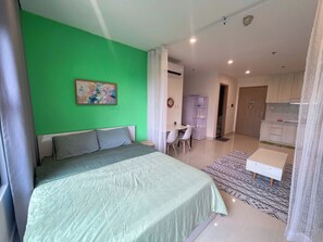 Appartement Standard, vue sur la ville | Aire de séjour