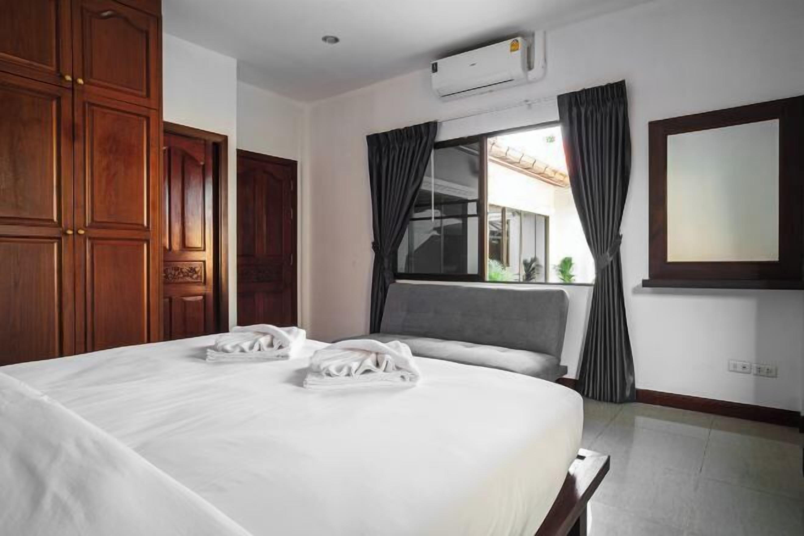 3 bilik tidur, peralatan tempat tidur hipoalergenik 