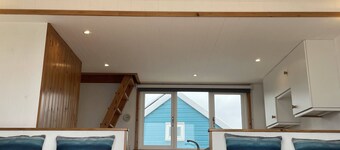 Beach Hut situated directly on the beach at Mudeford Spit, with an uninterrupted view across to the