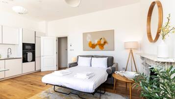 1 bedroom, iron/ironing board, Internet, bed sheets