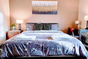 Desk, iron/ironing board, travel crib, WiFi