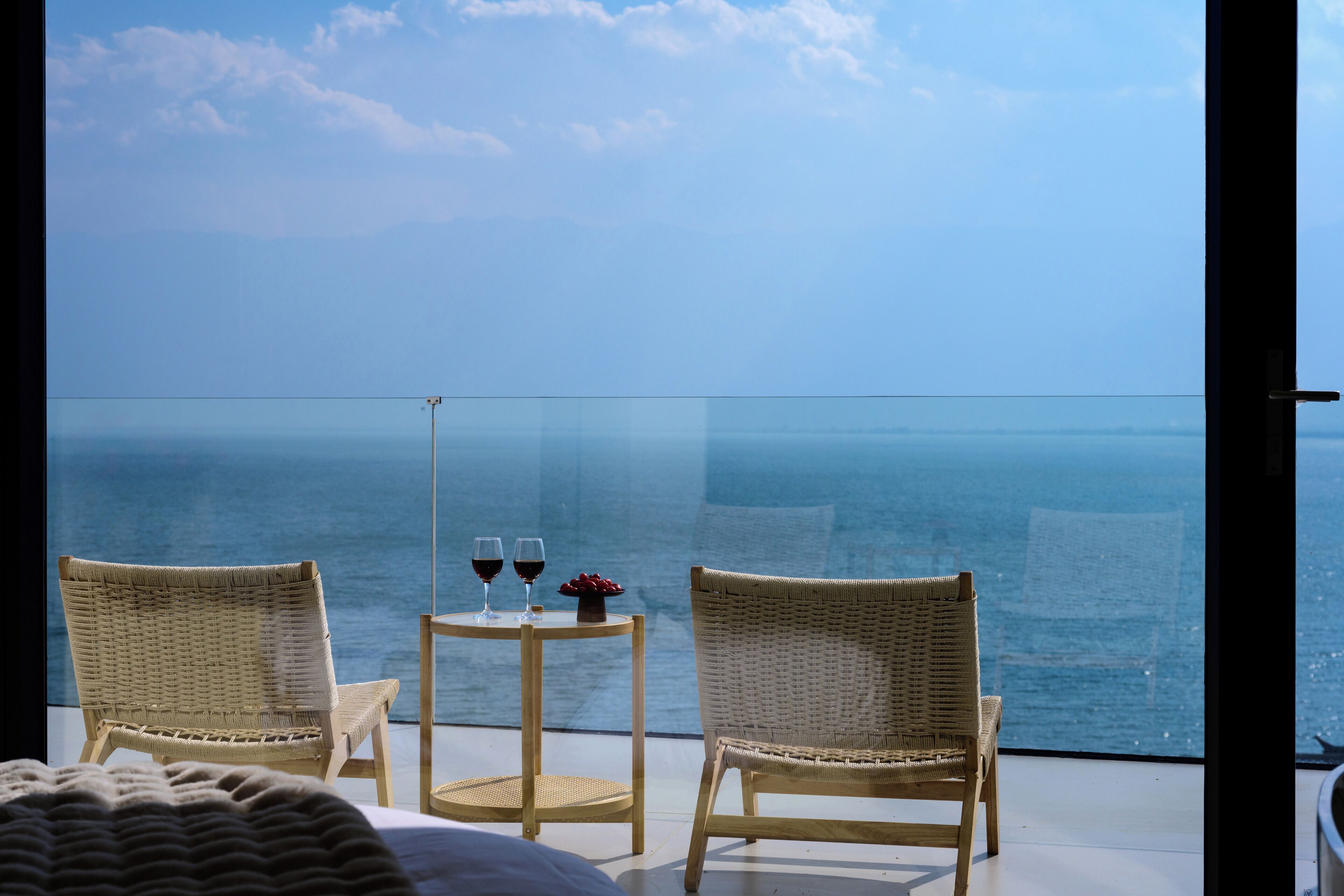 Superior kamer, balkon, uitzicht op zee | Terras