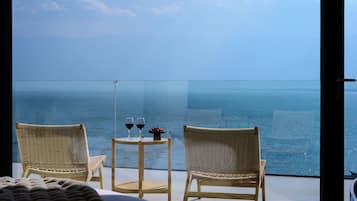 Superior kamer, balkon, uitzicht op zee | Terras