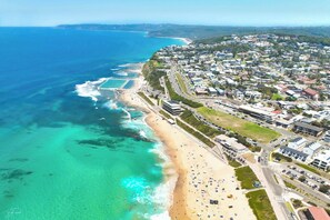 On the beach, beach towels