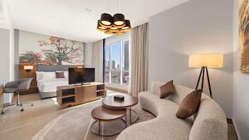 In-room safe, blackout curtains, soundproofing, iron/ironing board