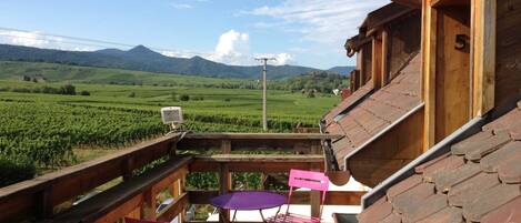 Superior-Apartment, Bergblick | Balkon