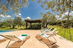 Pool - My Rental Homes - Villa Molinazzo 10: pool and lovely view of the surrounding hills (Montecchio)