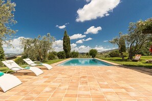 Pool - My Rental Homes - Villa Molinazzo 14: pool and lovely view of the surrounding hills (Montecchio)